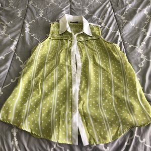 Sheer button down shirt